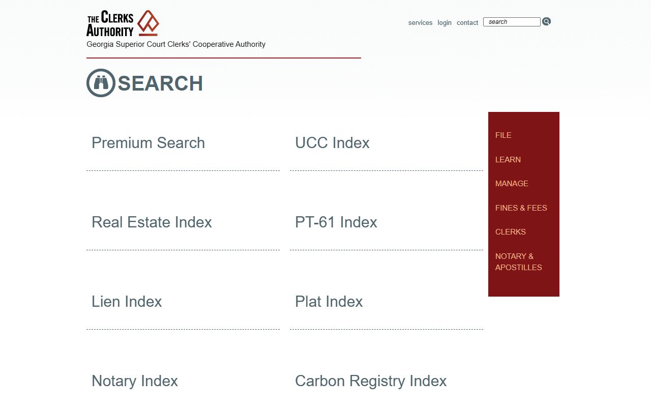 Atkinson County court records GSCCCA search landing page