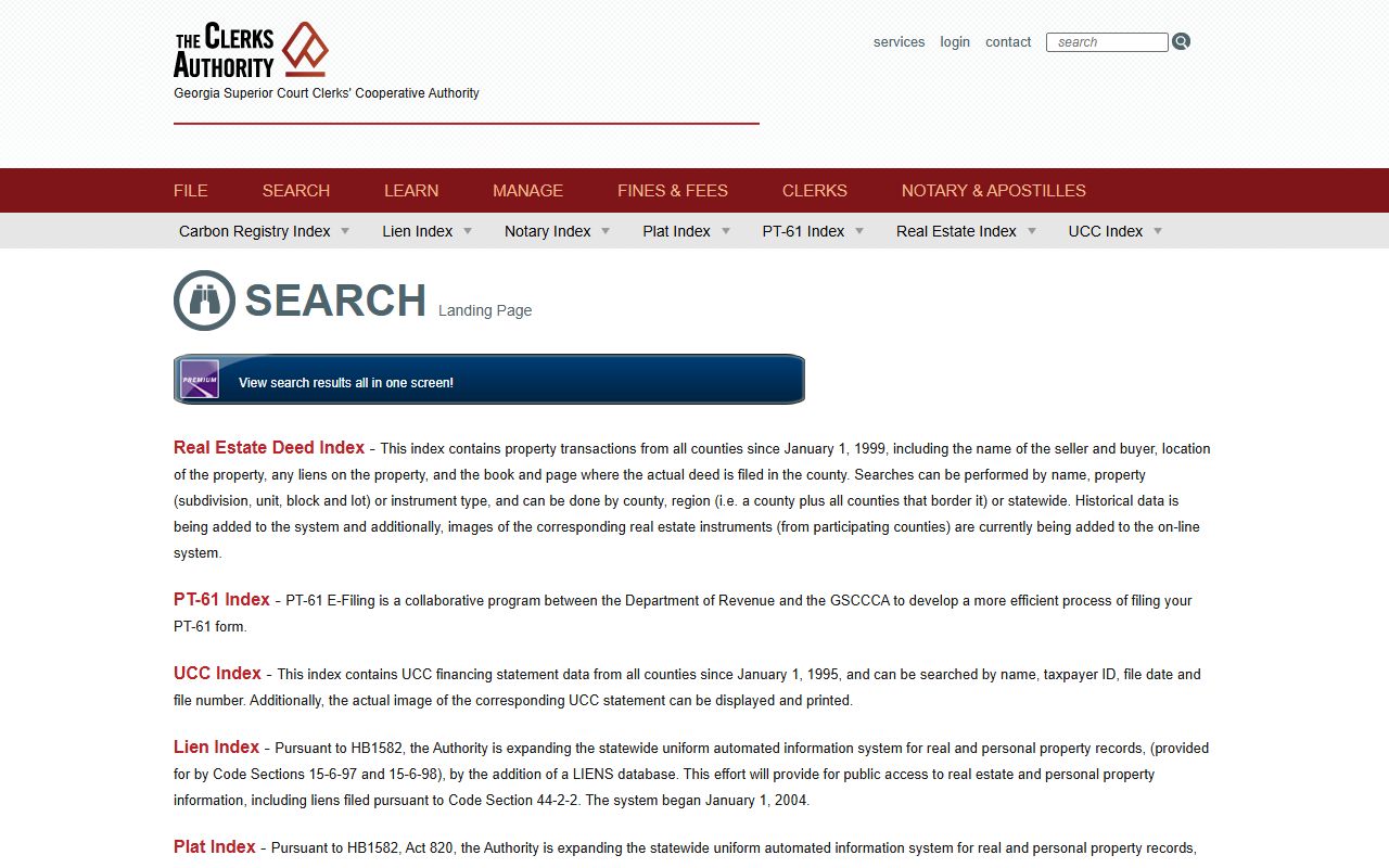 Atkinson County court records GSCCCA search portal