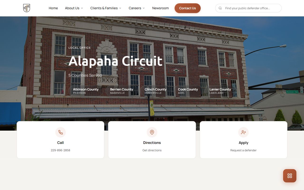 Atkinson County criminal court records Alapaha public defender office page