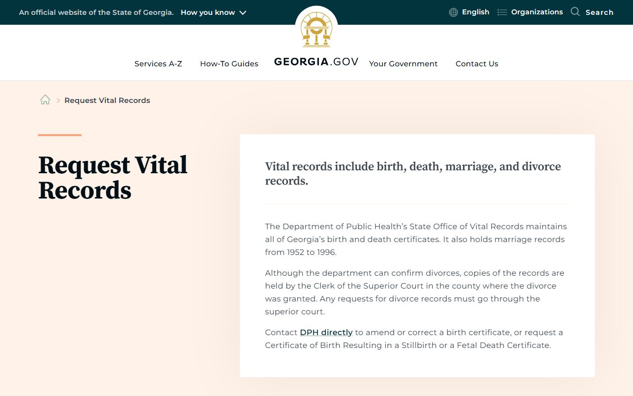 Atkinson County marriage and divorce records Georgia vital records request guide