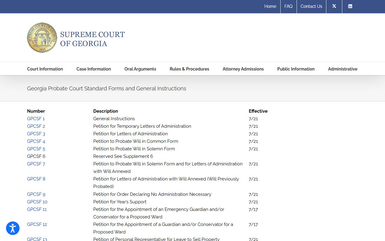 Atkinson County marriage records Georgia probate standard forms source